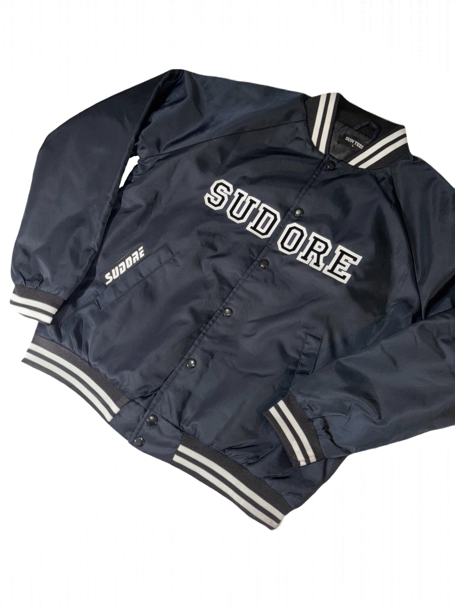 Men's Letterman Bomber Jacket - Water-Resistant, Modern-Fit Design, Ample Storage Space - Coats, Hem